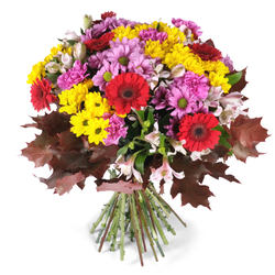 Bukiet z jesiennymi liśćmi